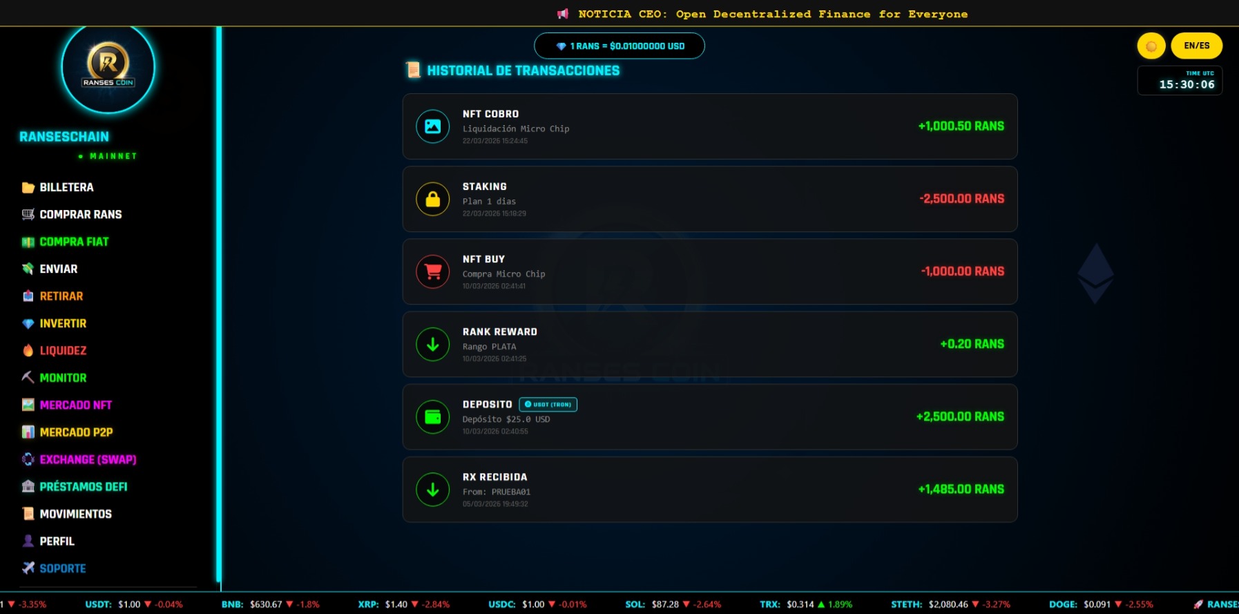 Historial Cripto